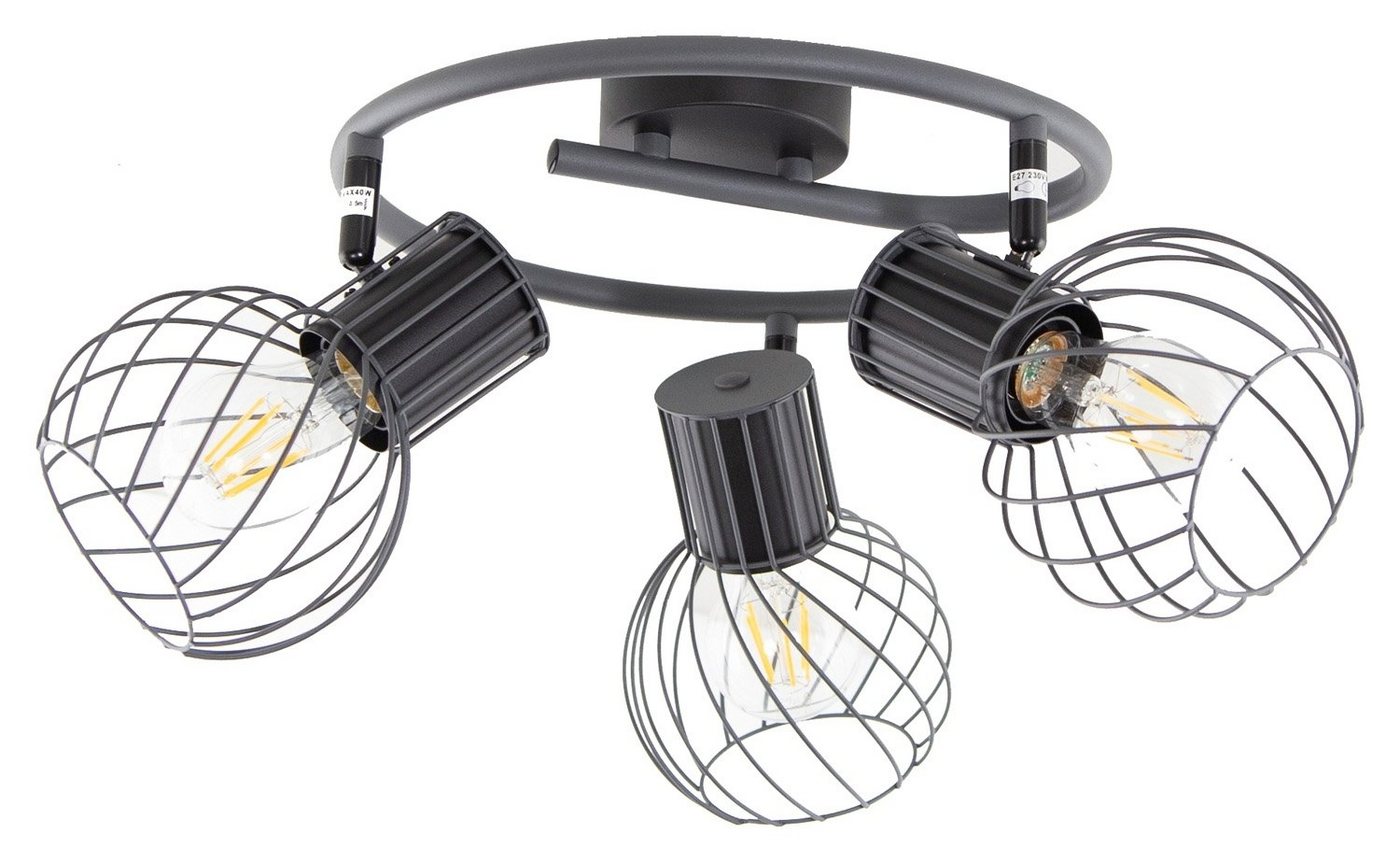 GLOBO LIGHTING Deckenstrahler BEVERONE, Graphitfarben, Ø 28 cm, 3-flammig, ohne Leuchtmittel, Deckenlampe GLOBO LIGHTING Deckenstrahler BEVERONE, Graphitfarben, Ø 28 cm, 3-flammig, ohne Leuchtmittel, Deckenlampe von GLOBO LIGHTING