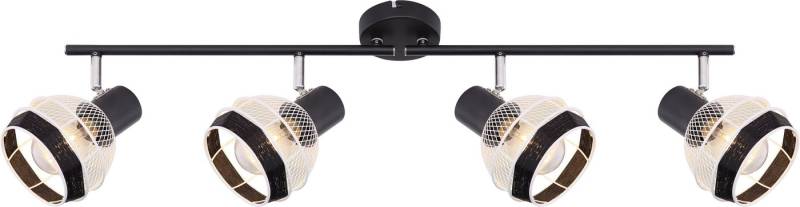 GLOBO LIGHTING Deckenstrahler GRIDDY, ohne Leuchtmittel, Deckenstrahler/schwarz-weiß/Hanf schwarz/Flur/Wohnzimmer von GLOBO LIGHTING