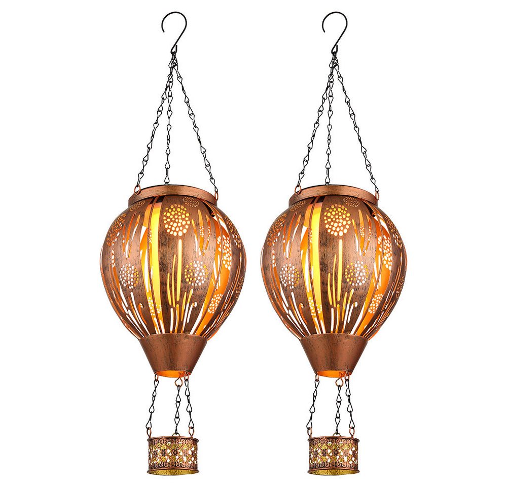 GLOBO LIGHTING Gartenleuchte, LED-Leuchtmittel fest verbaut, Warmweiß, Solarleuchte Gartendeko LED Außenleuchte Heißluftballon-Design 2er Set GLOBO LIGHTING Gartenleuchte, LED-Leuchtmittel fest verbaut, Warmweiß, Solarleuchte Gartendeko LED Außenleuchte Heißluftballon-Design 2er Set von GLOBO LIGHTING