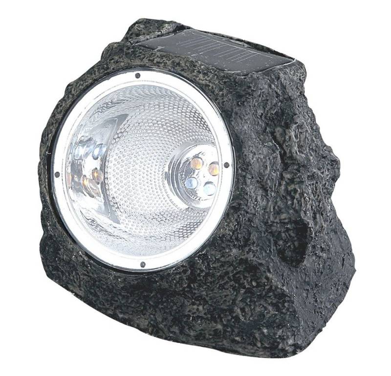 GLOBO LIGHTING Gartenleuchte, Solar LED Gartenstrahler Selbstaufladend Aussenleuchte Stein Design von GLOBO LIGHTING