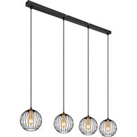 GLOBO LIGHTING Hängeleuchte, (BxHxL): 16 x 150 x 100 cm, Metall, 40 W - schwarz von GLOBO LIGHTING