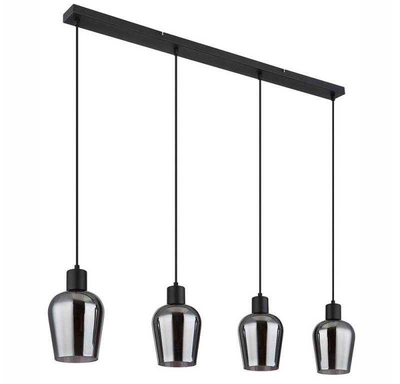 GLOBO LIGHTING Hängeleuchte, Leuchtmittel nicht inklusive, Hängelampe Esstischlampe Wohnzimmerlampe Glas rauch Retro von GLOBO LIGHTING