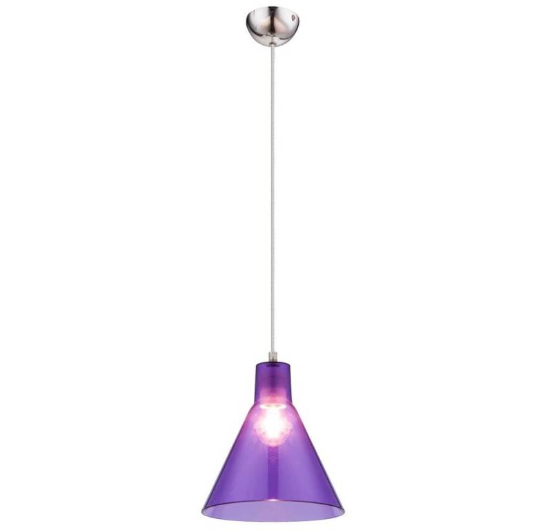 GLOBO LIGHTING Hängeleuchte, Leuchtmittel nicht inklusive, Hänge Leuchte Decken Pendel Lampe Ess Zimmer Beleuchtung Acryl lila von GLOBO LIGHTING