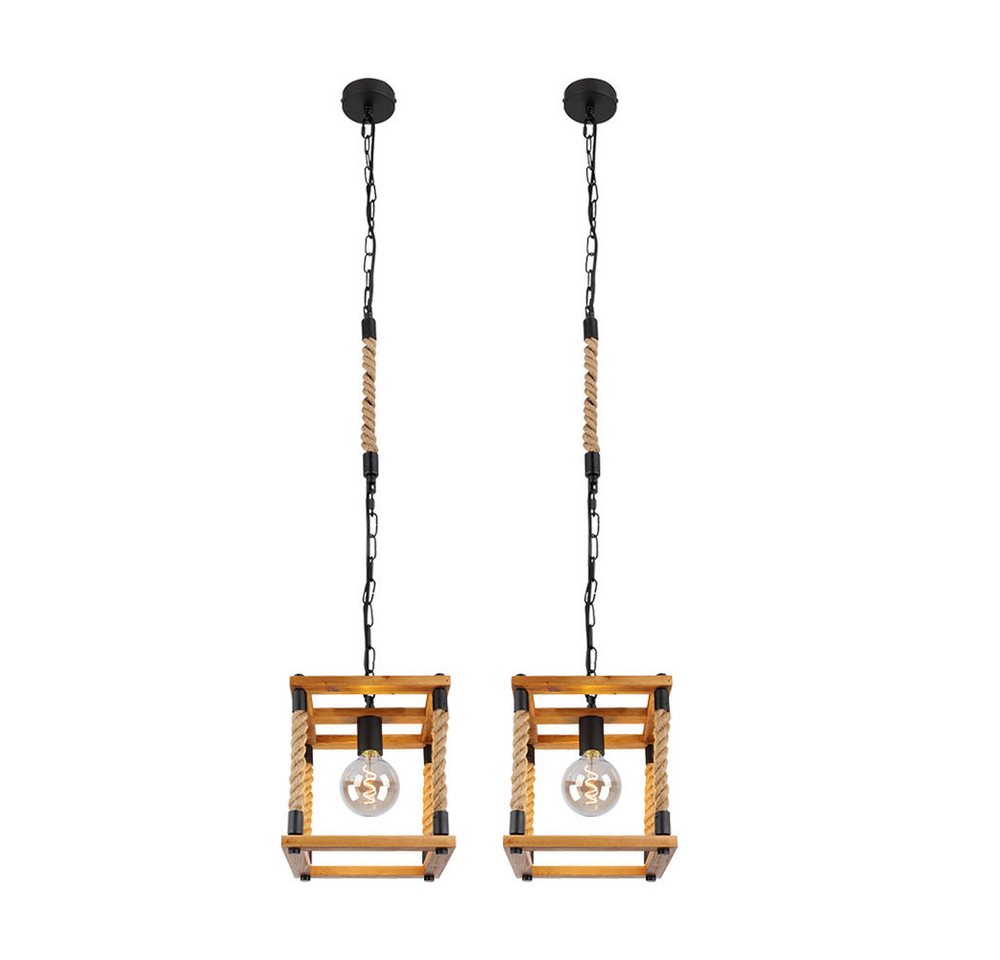 GLOBO LIGHTING Hängeleuchte, Leuchtmittel nicht inklusive, Hängelampe Esstischleuchte Pendellampe Holz Hanfseil H 120 cm 2er Set GLOBO LIGHTING Hängeleuchte, Leuchtmittel nicht inklusive, Hängelampe Esstischleuchte Pendellampe Holz Hanfseil H 120 cm 2er Set von GLOBO LIGHTING