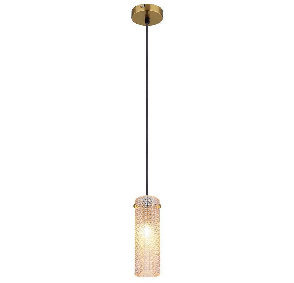 GLOBO LIGHTING Hängeleuchte, Leuchtmittel nicht inklusive, Pendelleuchte Hängeleuchte Deckenleuchte goldfarben Amberglas H 120 cm GLOBO LIGHTING Hängeleuchte, Leuchtmittel nicht inklusive, Pendelleuchte Hängeleuchte Deckenleuchte goldfarben Amberglas H 120 cm von GLOBO LIGHTING