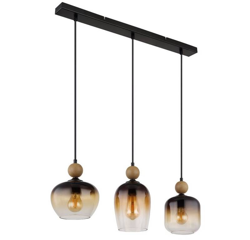 GLOBO LIGHTING Hängeleuchte, Pendelleuchte Hängelampe Deckenleuchte Esszimmerleuchte Glas Amber von GLOBO LIGHTING