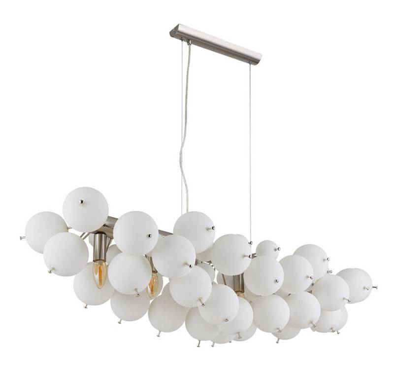 GLOBO LIGHTING Hängeleuchte, Leuchtmittel nicht inklusive, Pendelleuchte Hängelampe Esszimmerleuchte 6-Flammig Glas opal von GLOBO LIGHTING