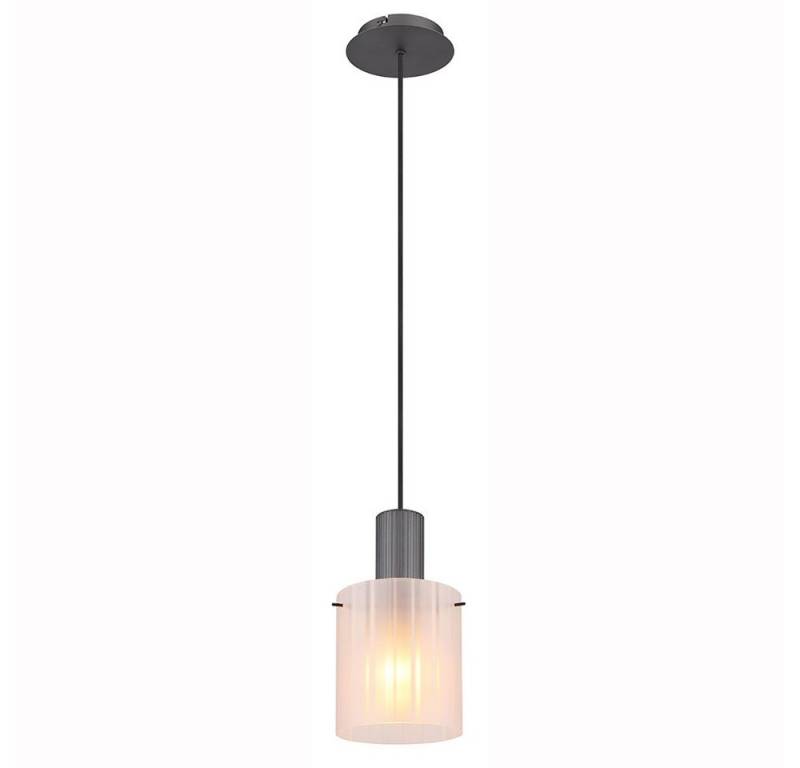 GLOBO LIGHTING Hängeleuchte, Leuchtmittel nicht inklusive, Pendelleuchte Hängelampe Wohnzimmerlampe Glas Textil schwarz 1 von GLOBO LIGHTING