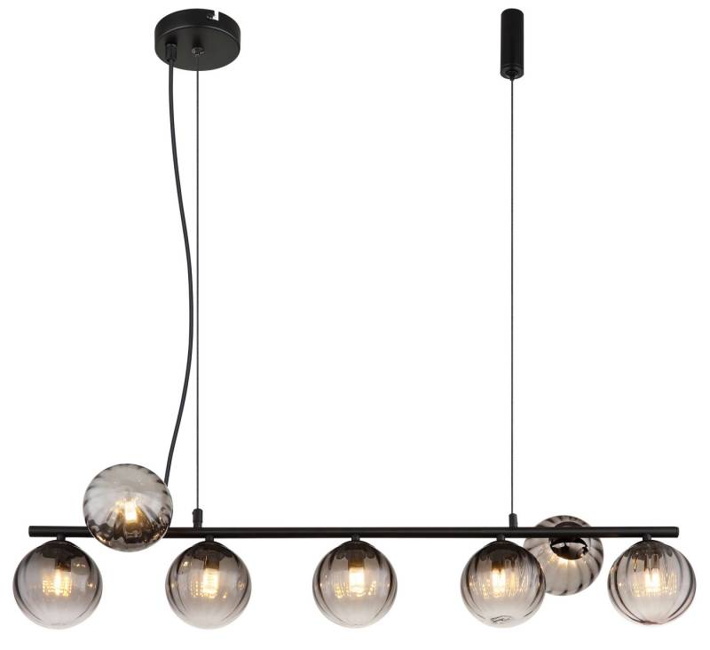 GLOBO LIGHTING Hängeleuchte DALLERTA, ohne Leuchtmittel, Hängelampe/Pendelleuchte/Glas rauchfarben/Höhe kürzbar/Esstisch von GLOBO LIGHTING