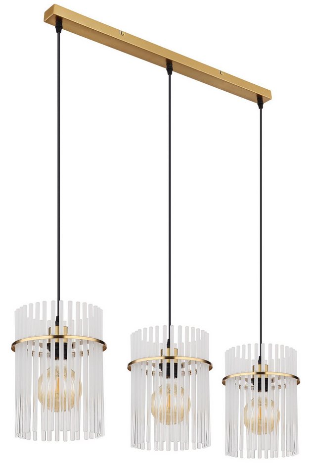 GLOBO LIGHTING Pendelleuchte GORLEY, ohne Leuchtmittel, Design Glasstäbe, Deckenlampe, Wohnzimmer, Esszimmer, Hängeleuchte von GLOBO LIGHTING