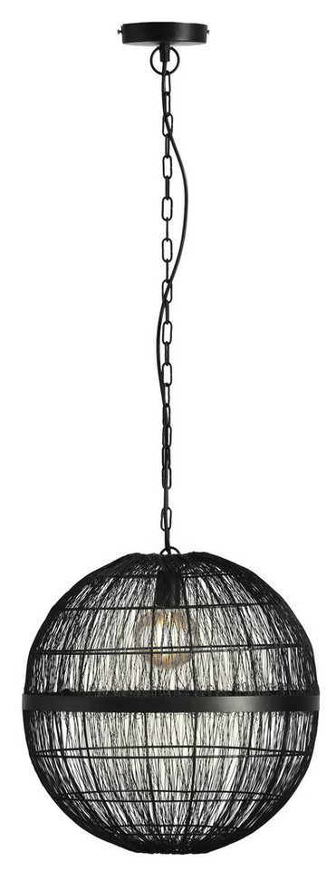GLOBO LIGHTING Hängeleuchte HERMI II, ohne Leuchtmittel, Hängelampe schwarz Metallgeflecht Höhe kürzbar Esstisch von GLOBO LIGHTING