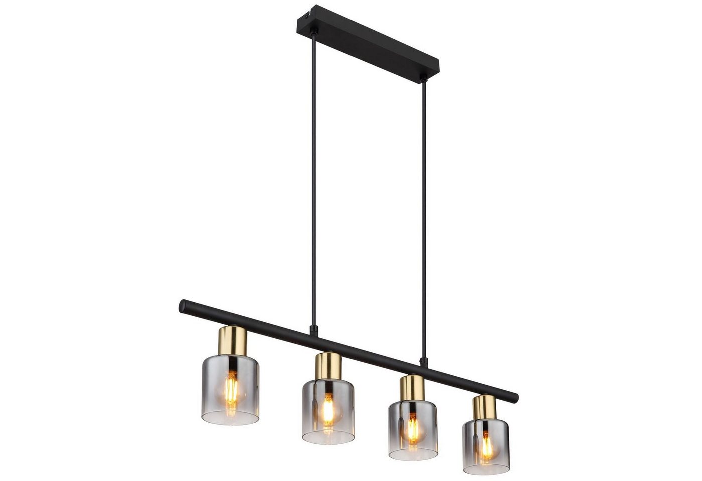 GLOBO LIGHTING Hängeleuchte Hängelampe Esszimmer Hängeleuchte Rauchglas Pendelleuchte Wohnzimmer von GLOBO LIGHTING