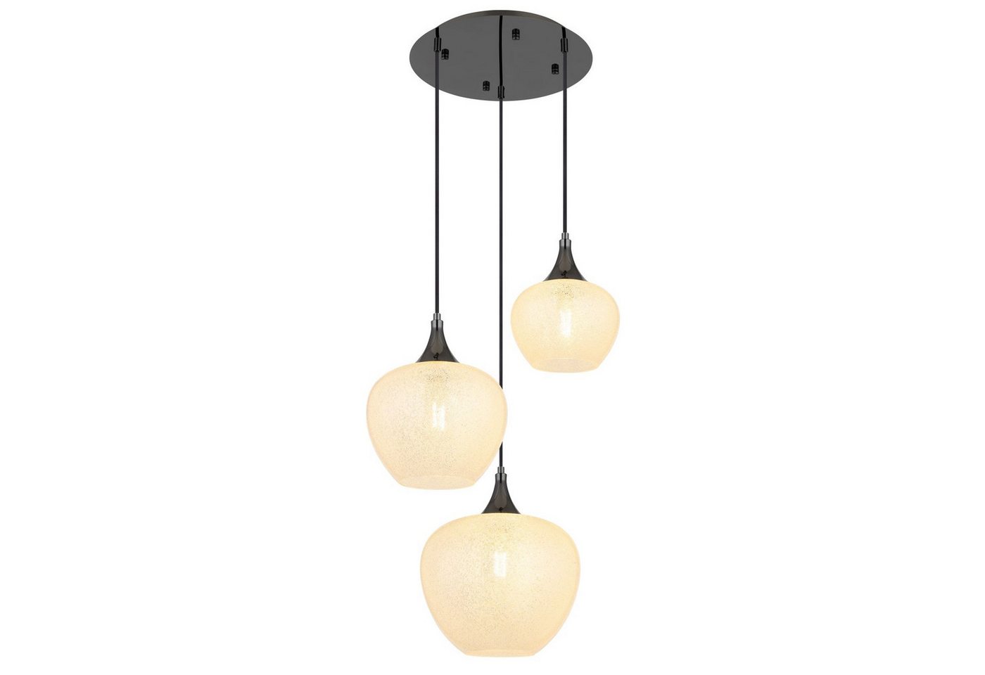 GLOBO LIGHTING Hängeleuchte Hängeleuchte Esszimmer Hängelampe Esstisch Wohnzimmer Glas 3-flammig von GLOBO LIGHTING
