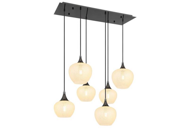 GLOBO LIGHTING Hängeleuchte Hängeleuchte Esszimmer Hängelampe Esstisch Wohnzimmer Glas 6-flammig von GLOBO LIGHTING