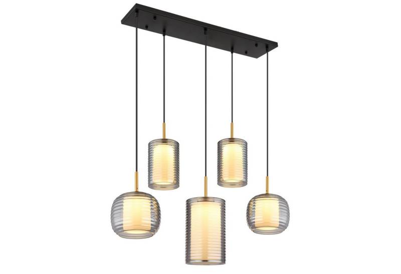 GLOBO LIGHTING Hängeleuchte Hängeleuchte Esszimmer Hängelampe Rauchglas Pendelleuchte Wohnzimmer von GLOBO LIGHTING
