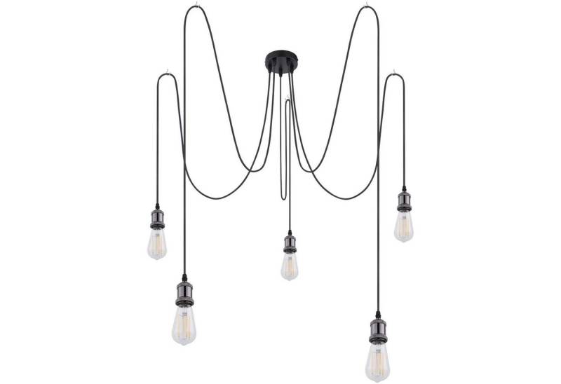 GLOBO LIGHTING Hängeleuchte Hängeleuchte Esszimmer Pendelleuchte Wohnzimmer Hängelampe schwarz, modern, 5 flammig, ohne Leuchtmittel, Lichtfarbe ist abhängig vom Leuchtmittel, Pendellampe von GLOBO LIGHTING
