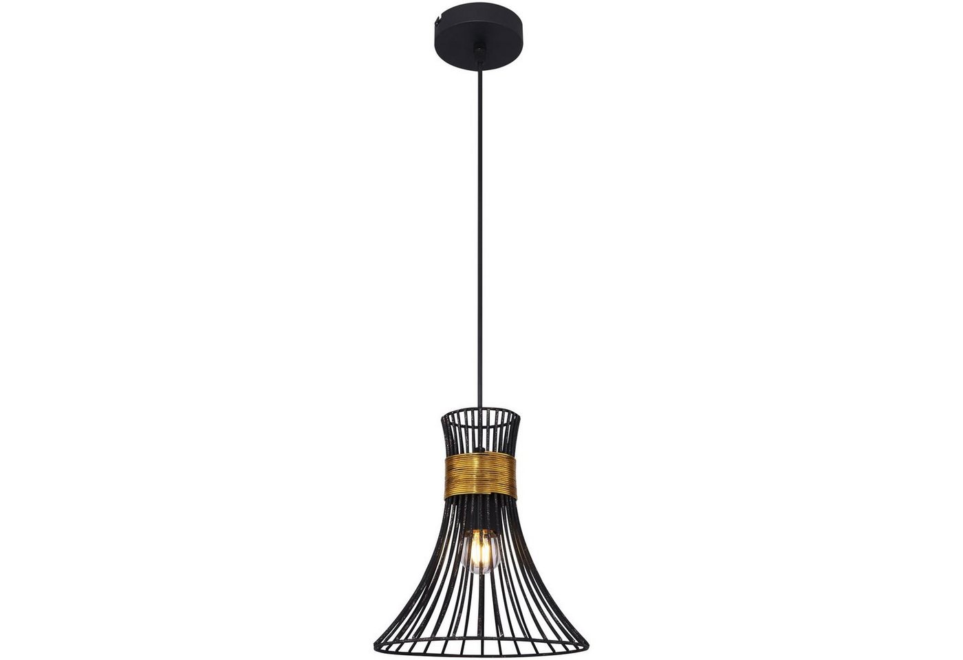 GLOBO LIGHTING Hängeleuchte Hängeleuchte Esszimmer Pendelleuchte Wohnzimmer Hängelampe schwarz von GLOBO LIGHTING