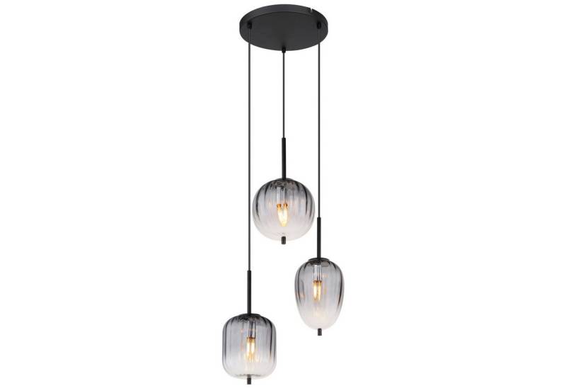 GLOBO LIGHTING Hängeleuchte Hängeleuchte Esszimmer Rauch Glas Hängelampe Wohnzimmer 3-flammig von GLOBO LIGHTING