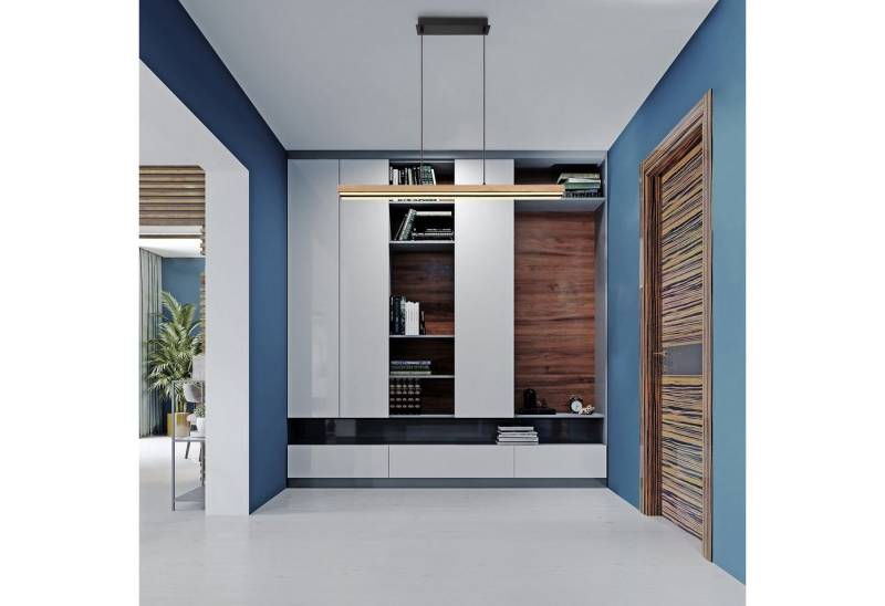 GLOBO LIGHTING Hängeleuchte Hängeleuchte LED Esszimmer Hängelampe Pendelleuchte Holz Optik von GLOBO LIGHTING