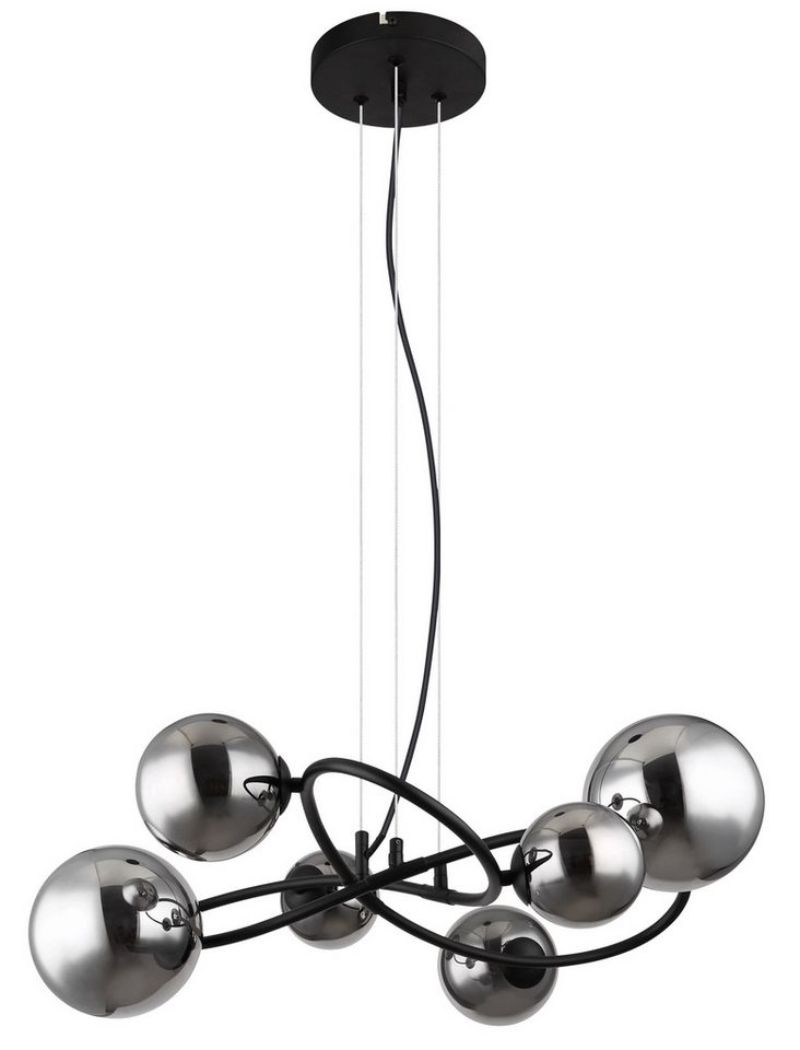 GLOBO LIGHTING Hängeleuchte RIHA, Leuchtmittel wechselbar, Warmweiß, Hängeleuchte, Pendelleuchte, Glas, Design Leuchte, Esszimmer von GLOBO LIGHTING