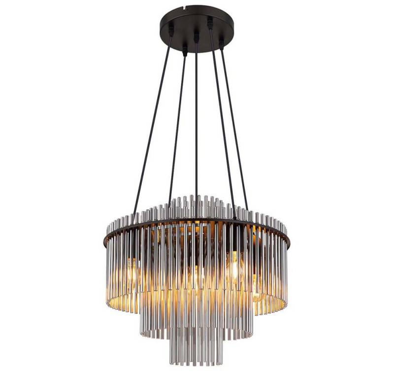GLOBO LIGHTING Kronleuchter, Leuchtmittel nicht inklusive, Kronleuchter Hängeleuchte Wohnzimmerlampe Glasstäbe rauch schwarz GLOBO LIGHTING Kronleuchter, Leuchtmittel nicht inklusive, Kronleuchter Hängeleuchte Wohnzimmerlampe Glasstäbe rauch schwarz von GLOBO LIGHTING