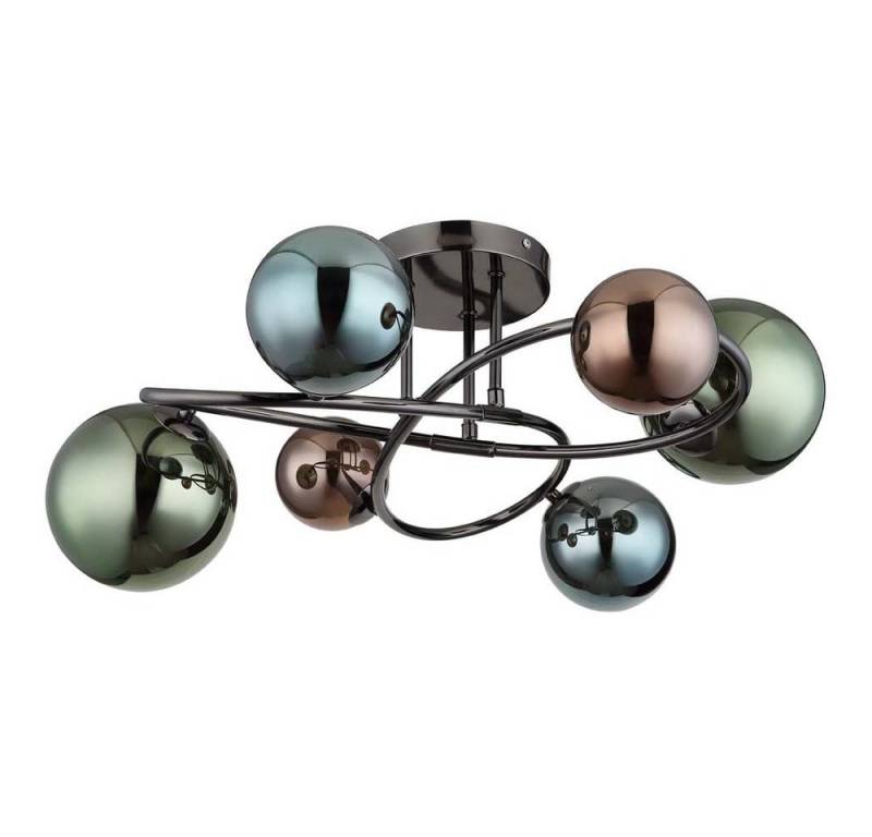 GLOBO LIGHTING Kugelleuchte, Leuchtmittel inklusive, Warmweiß, Deckenleuchte Deckenlampe Wohnzimmerlampe Glaskugeln Kupfer 6 flammig von GLOBO LIGHTING