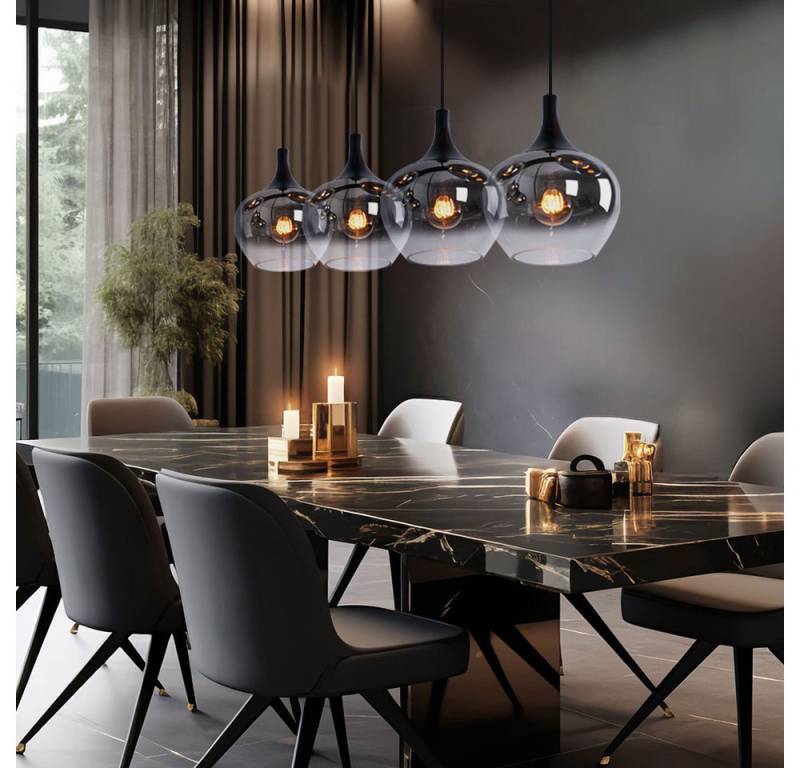 GLOBO LIGHTING Hängeleuchte, Leuchtmittel nicht inklusive, Pendellampe Hängeleuchte Esszimmer Pendelleuchte rauch Glasschirm GLOBO LIGHTING Hängeleuchte, Leuchtmittel nicht inklusive, Pendellampe Hängeleuchte Esszimmer Pendelleuchte rauch Glasschirm von GLOBO LIGHTING