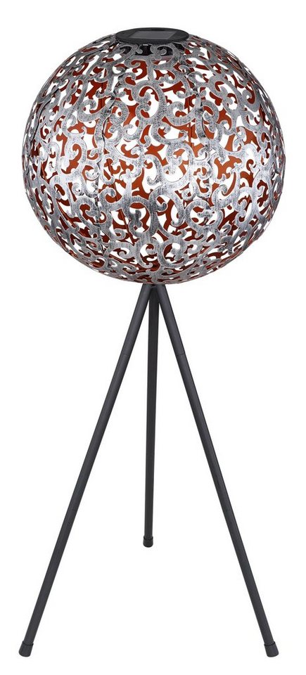 GLOBO LIGHTING LED Außen-Stehlampe GLOBO Lighting Solarleuchte DH 29x80 cm silber Solarlampe von GLOBO LIGHTING