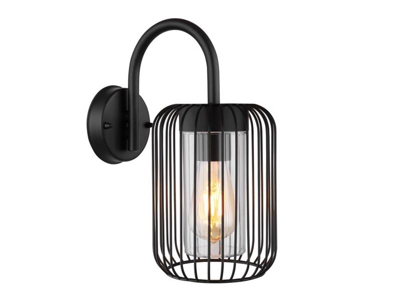 GLOBO LIGHTING LED Außen-Wandleuchte, LED wechselbar, warmweiß, Fassadenbeleuchtung Haustür aus Edelstahl in Schwarz, Höhe 32,5cm von GLOBO LIGHTING