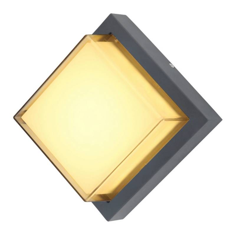 GLOBO LIGHTING LED Außen-Wandleuchte JALLA, LED fest integriert, Warmweiß, Außenbereich/IP54/3000K/anthrazit/opal von GLOBO LIGHTING