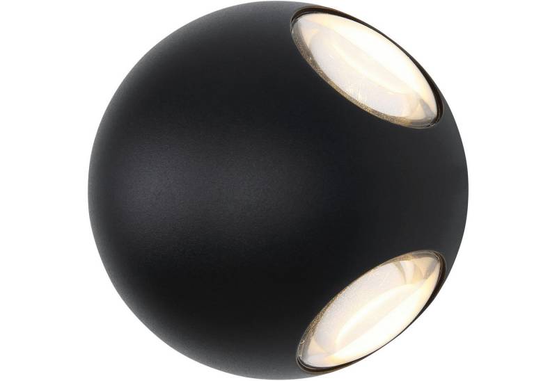 GLOBO LIGHTING LED Außen-Wandleuchte SLICE, LED fest integriert, Warmweiß, Außenbereich/IP54/3000K/Lichteffekt in vier Richtungen von GLOBO LIGHTING