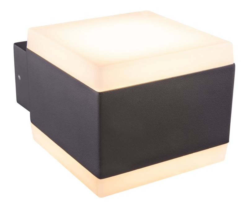 GLOBO LIGHTING LED Außen-Wandleuchte SLICE, LED fest integriert, Warmweiß, Außenlampe/Lichtschein: auf- und abwärts/ IP44/3000K/anthrazit von GLOBO LIGHTING