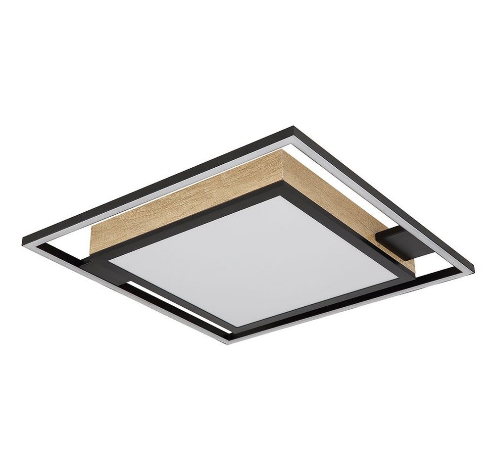GLOBO LIGHTING LED Deckenleuchte, LED-Leuchtmittel fest verbaut, Deckenleuchte LED Dimmbar Holzoptik Nachtlicht Timer Fernbedienung von GLOBO LIGHTING