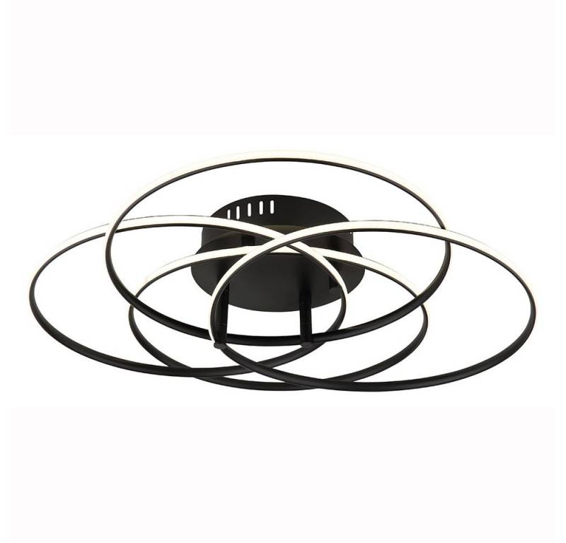 GLOBO LIGHTING LED Deckenleuchte, LED-Leuchtmittel fest verbaut, Neutralweiß, Deckenleuchte Deckenlampe Schlafzimmerleuchte Alu Ringe verstellbar von GLOBO LIGHTING