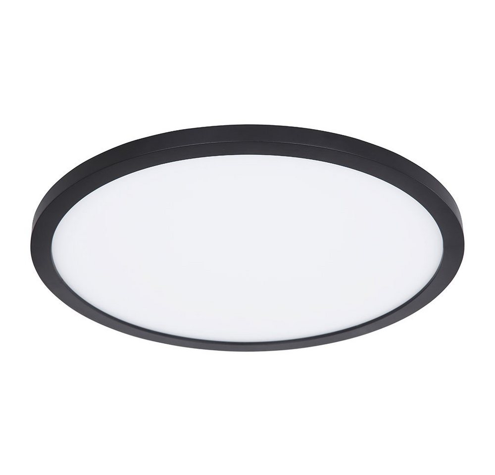 GLOBO LIGHTING LED Deckenleuchte, LED-Leuchtmittel fest verbaut, Warmweiß, LED Deckenlampe schwarz Badezimmer dimmbar Wohnzimmerlampe Backlight von GLOBO LIGHTING