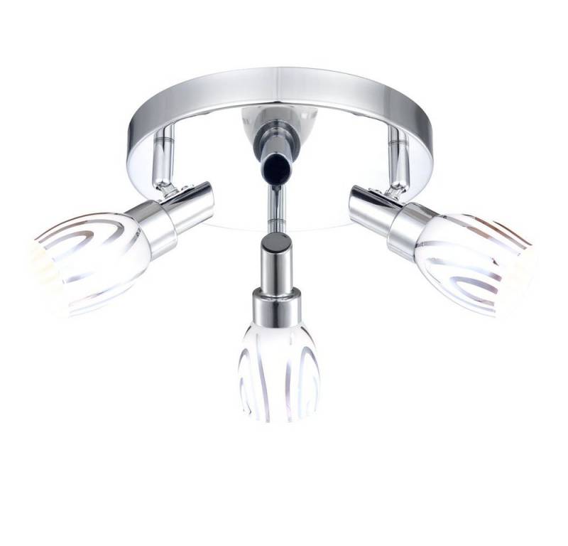 GLOBO LIGHTING LED Deckenleuchte, Leuchtmittel inklusive, Warmweiß, Decken Lampe Wohn Zimmer Beleuchtung Rondell Spot Leuchte von GLOBO LIGHTING