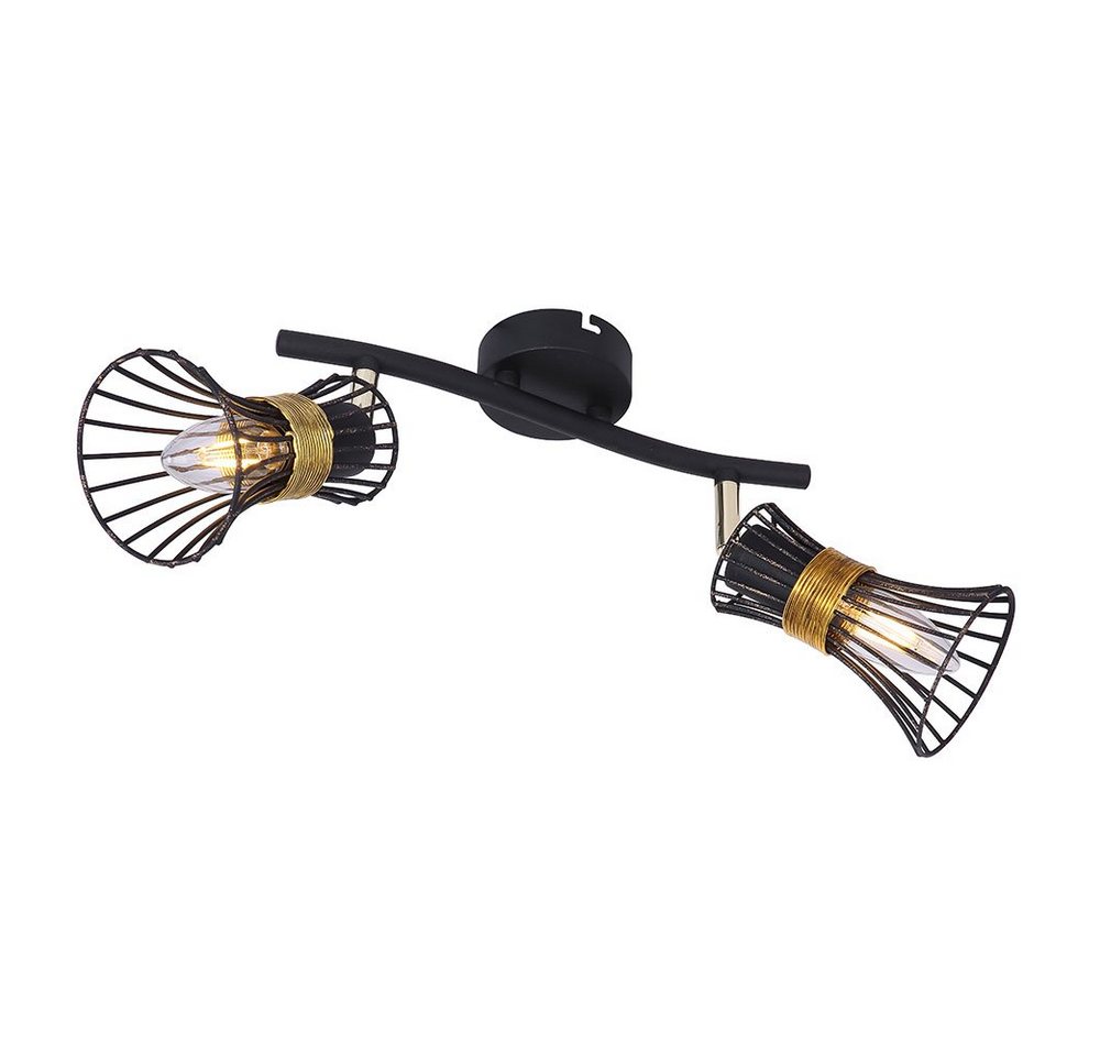 GLOBO LIGHTING LED Deckenleuchte, Leuchtmittel nicht inklusive, Decken Lampe Leuchte Spot beweglich Metall Gold Schwarz Schlaf GLOBO LIGHTING LED Deckenleuchte, Leuchtmittel nicht inklusive, Decken Lampe Leuchte Spot beweglich Metall Gold Schwarz Schlaf von GLOBO LIGHTING