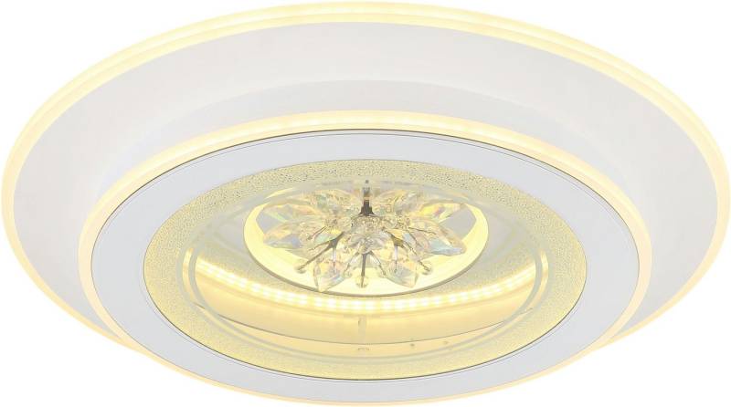 GLOBO LIGHTING LED Deckenleuchte BLUMA, Dimmfunktion, Memoryfunktion, Nachtlichtfunktion, Timerfunktion, mehrere Helligkeitsstufen, LED fest integriert, Deckenlampe/rund/Wohnzimmer/Schlafzimmer/elegant von GLOBO LIGHTING