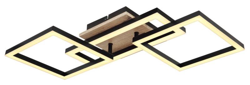 GLOBO LIGHTING LED Deckenleuchte BOSSY, LED fest integriert, Warmweiß, Deckenlampe/Wohnzimmer/Schlafzimmer/modern/Holz von GLOBO LIGHTING