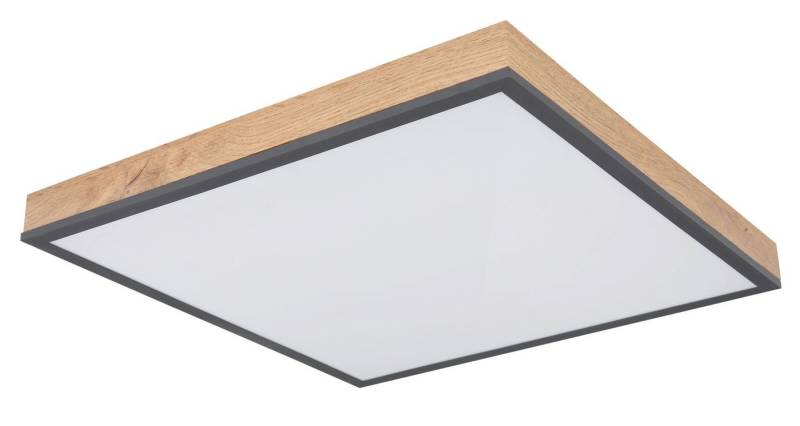 GLOBO LIGHTING LED Deckenleuchte DORO, LED fest integriert, Warmweiß, MDF-Rahmen in Holzoptik von GLOBO LIGHTING