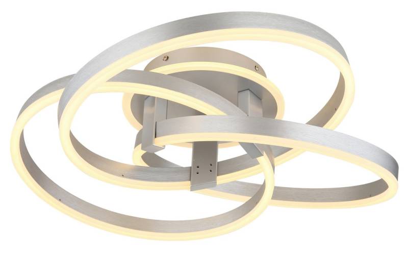 GLOBO LIGHTING LED Deckenleuchte HERWIG, Dimmfunktion, Memoryfunktion, Nachtlichtfunktion, mehrere Helligkeitsstufen, LED fest integriert, Deckenlampe/Wohnzimmer/Schlafzimmer/modern von GLOBO LIGHTING