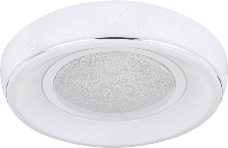GLOBO LIGHTING LED Deckenleuchte MICKEY, Dimmfunktion, Fernbedienung, Infrarot inkl., Memoryfunktion, Nachtlichtfunktion, mehrere Helligkeitsstufen, LED fest integriert, Deckenlampe/rund/Wohnzimmer/Schlafzimmer/Kristalle von GLOBO LIGHTING
