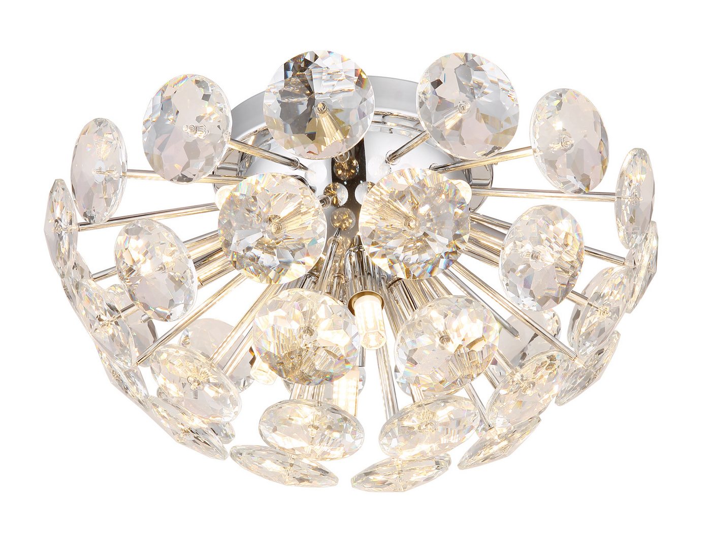 GLOBO LIGHTING LED Deckenleuchte Metall Silber mit K9 Kristallen Ø 39cm, Dimmfunktion, LED wechselbar, warmweiß, besondere ausgefallene Deckenlampe mit funkelndem Glas Lampenschirm GLOBO LIGHTING LED Deckenleuchte Metall Silber mit K9 Kristallen Ø 39cm, Dimmfunktion, LED wechselbar, warmweiß, besondere ausgefallene Deckenlampe mit funkelndem Glas Lampenschirm von GLOBO LIGHTING