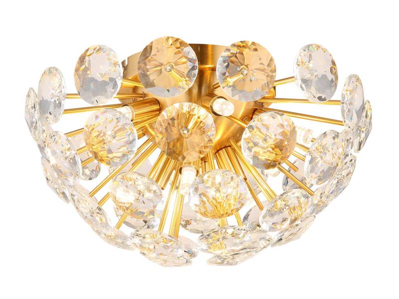GLOBO LIGHTING LED Deckenleuchte Metall in Gold mit K9 Kristallen Ø 39cm, Dimmfunktion, LED wechselbar, warmweiß, besondere ausgefallene Deckenlampe mit funkelndem Glas Lampenschirm GLOBO LIGHTING LED Deckenleuchte Metall in Gold mit K9 Kristallen Ø 39cm, Dimmfunktion, LED wechselbar, warmweiß, besondere ausgefallene Deckenlampe mit funkelndem Glas Lampenschirm von GLOBO LIGHTING
