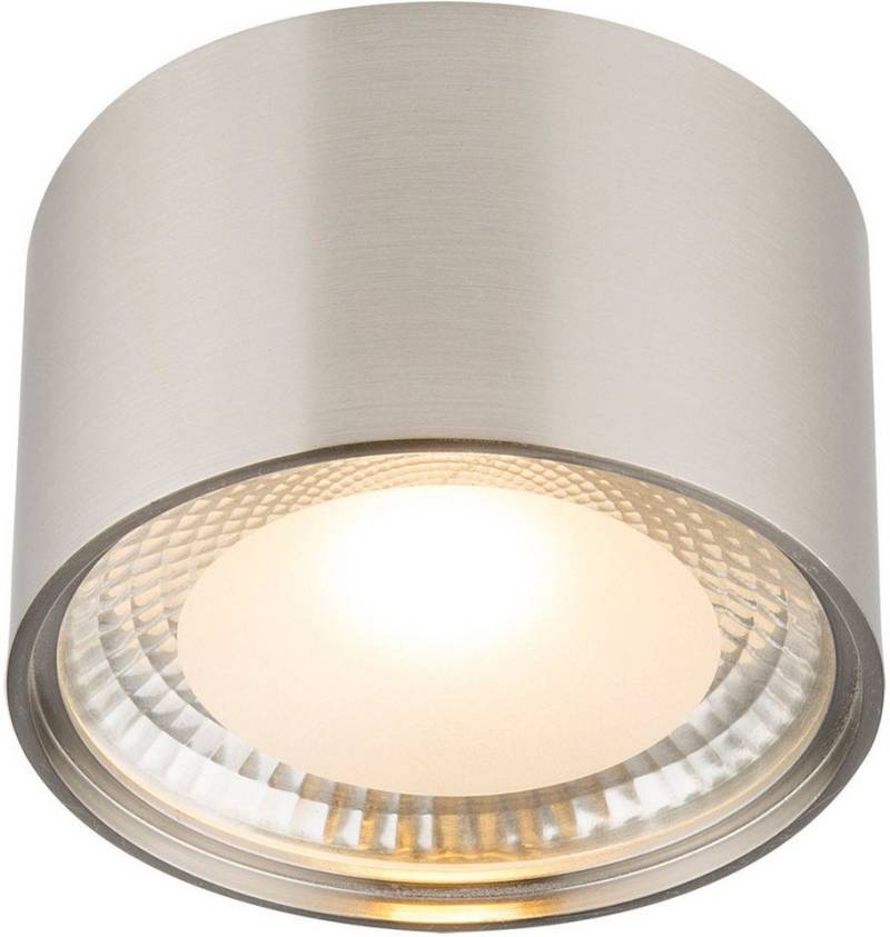 GLOBO LIGHTING LED Deckenleuchte SERENA, LED fest integriert, Warmweiß, Deckenlampe / Wohnbereich/ Nickel matt / rund / Aufbauleuchte von GLOBO LIGHTING