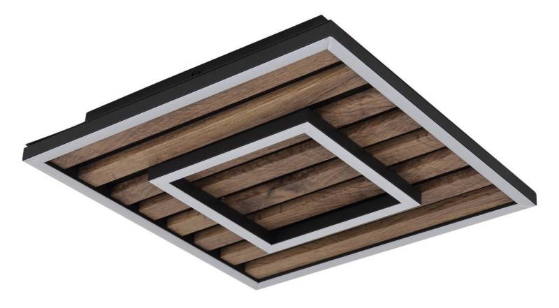 GLOBO LIGHTING LED Deckenleuchte WOODY, Memoryfunktion, LED fest integriert, Warmweiß, Deckenlampe, Wohnzimmer, Schlafzimmer, Design Lampe von GLOBO LIGHTING