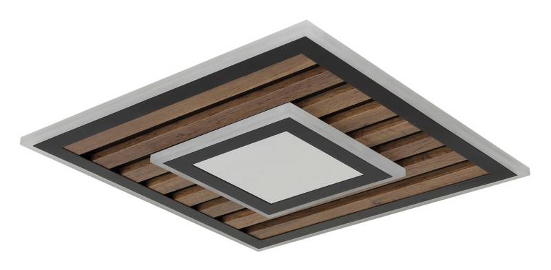GLOBO LIGHTING LED Deckenleuchte WOODY, Memoryfunktion, LED fest integriert, Warmweiß, Deckenlampe, Wohnzimmer, Schlafzimmer, Design Lampe von GLOBO LIGHTING