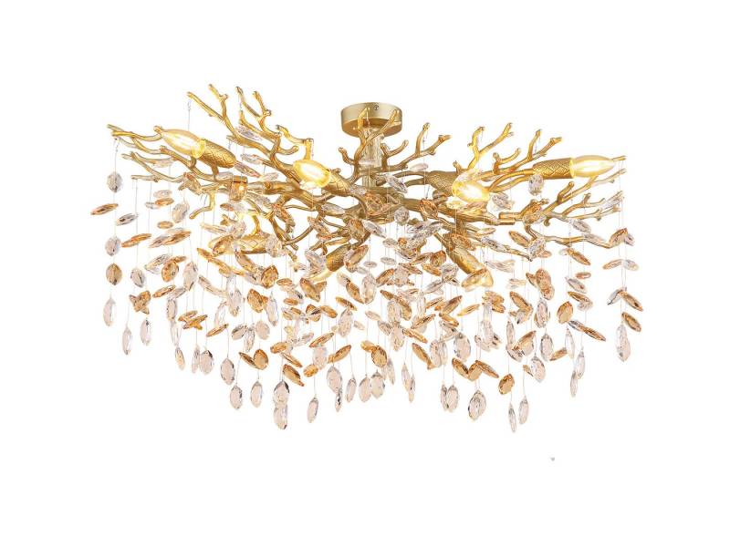 GLOBO LIGHTING LED Deckenleuchte mit Kristall 2-farbig, Breite 85cm, Dimmfunktion, LED wechselbar, Warmweiß, ausgefallene extravagante große Deckenlampe in Zweigoptik, mehrflammig GLOBO LIGHTING LED Deckenleuchte mit Kristall 2-farbig, Breite 85cm, Dimmfunktion, LED wechselbar, Warmweiß, ausgefallene extravagante große Deckenlampe in Zweigoptik, mehrflammig von GLOBO LIGHTING