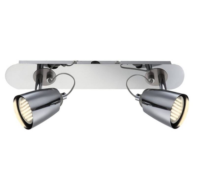 GLOBO LIGHTING LED Deckenleuchte, Leuchtmittel inklusive, Warmweiß, LED Decken Lampe Spot Strahler Wohn Ess Zimmer Chrom Leuchte von GLOBO LIGHTING