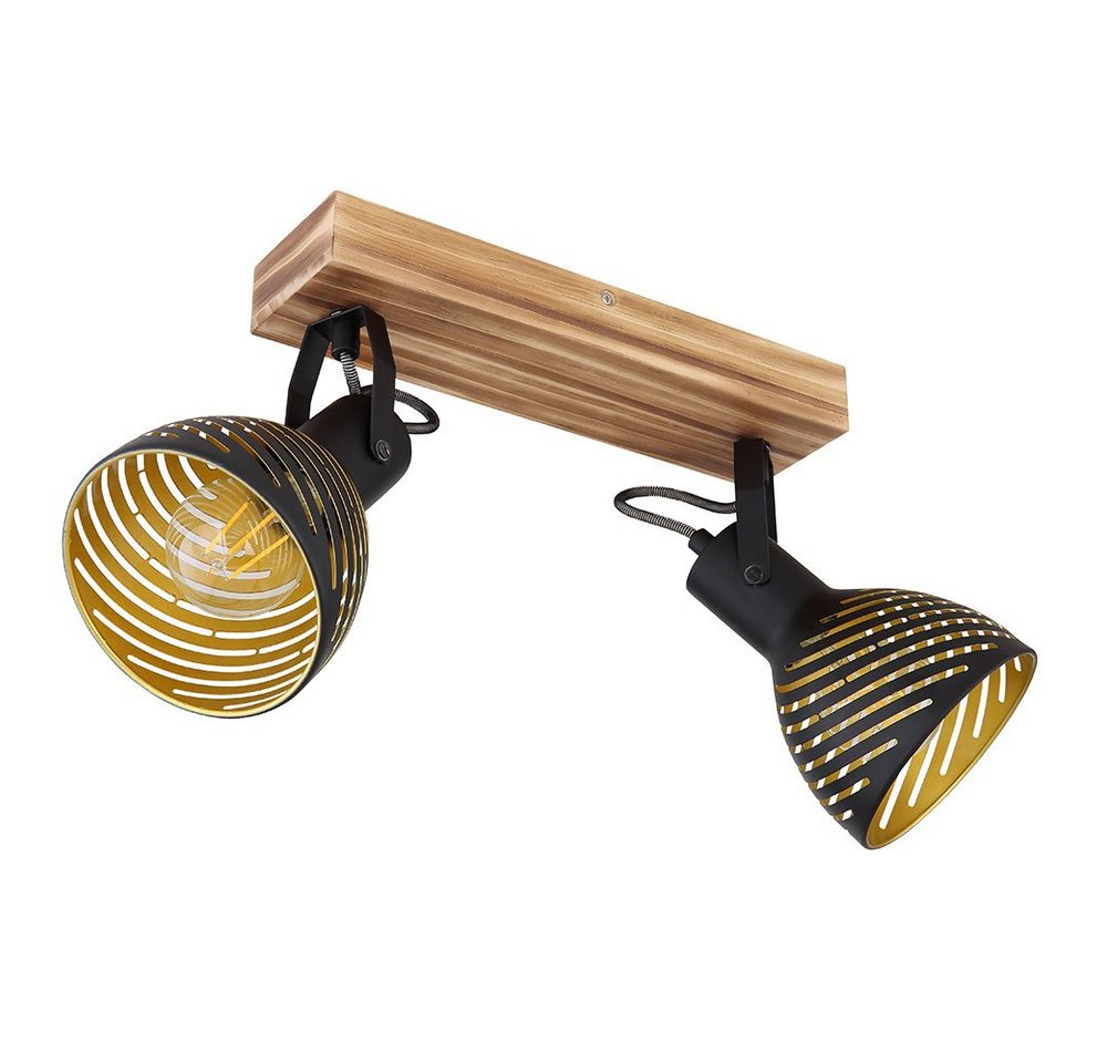 GLOBO LIGHTING LED Deckenspot, Leuchtmittel nicht inklusive, Deckenleuchte Deckenlampe verstellbar Spotleuchte schwarz gold Holz GLOBO LIGHTING LED Deckenspot, Leuchtmittel nicht inklusive, Deckenleuchte Deckenlampe verstellbar Spotleuchte schwarz gold Holz von GLOBO LIGHTING